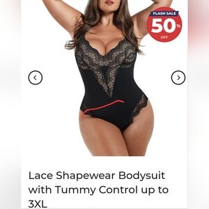 Black lace body suit